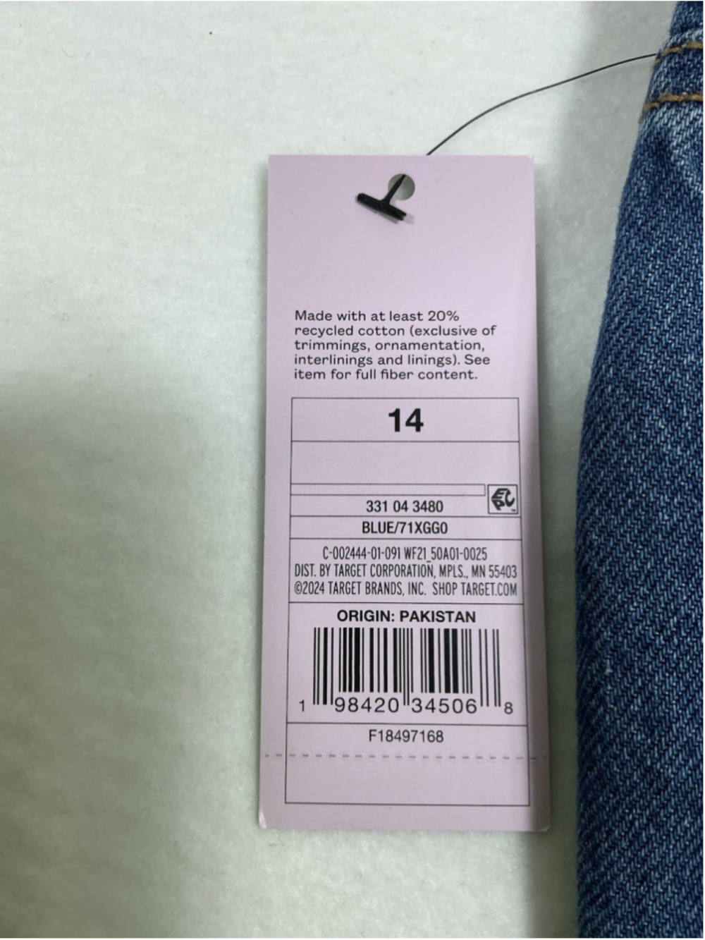 Womans NWT Wild Fable Baggy Blue Jeans Size 14 - Picture 4 of 7